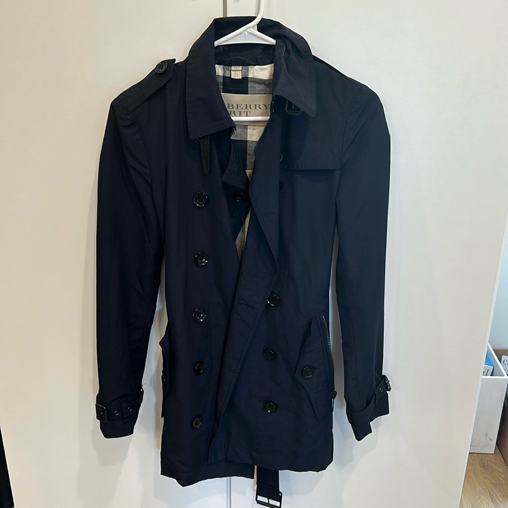 Burberry Brit navy rain/ trench coat